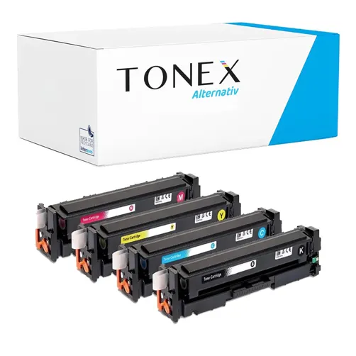 TONEX alternativ für HP 305A / CE410A Toner Schwarz Cyan Magenta Gelb 4er-Pack Spar-Set