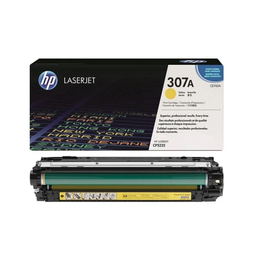 Original HP 307A / CE742A Toner Gelb bis zu 7300 Seiten