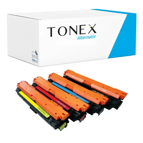 TONEX alternativ für HP 307A Toner Schwarz Cyan Magenta Gelb Spar-Set