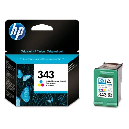 HP Original 343 / C8766EE Tintenpatrone Cyan Magenta Gelb Color bis zu 330 Seiten 7ml
