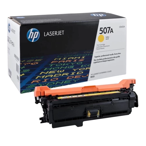 HP Original 507A / CE402A Tonerkartusche Gelb bis zu 6000 Seiten