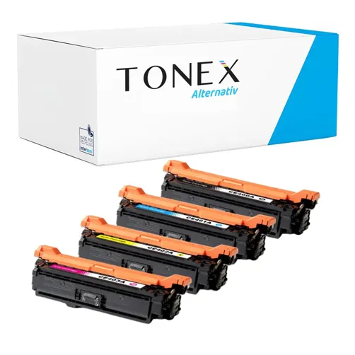TONEX alternativ für HP 507A Toner Schwarz Cyan Magenta Gelb Spar-Set