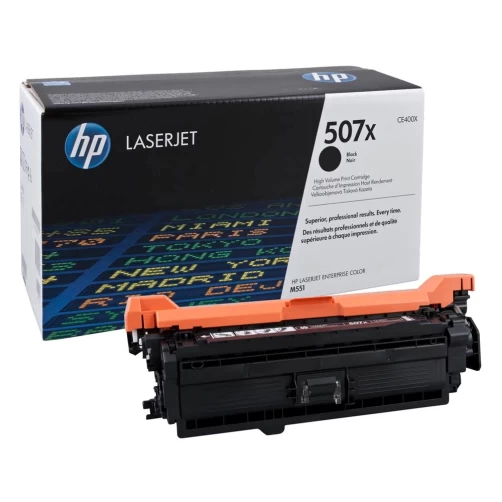 HP Original 507X / CE400X Tonerkartusche Schwarz bis zu 11000 Seiten