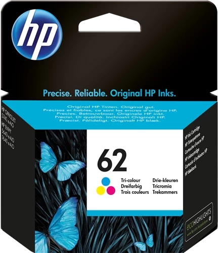 HP Original 62 / C2P06AE Tintenpatrone Cyan Magenta Gelb Color bis zu 165 Seiten