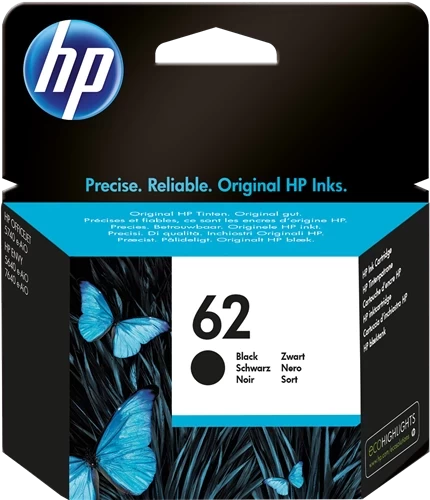 HP Original 62 / C2P04AE Tintenpatrone Schwarz bis zu 200 Seiten 4ml