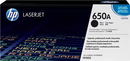 Original HP 650A / CE270A Toner Schwarz bis zu 13500 Seiten