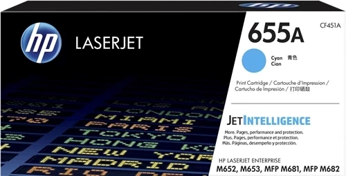Original HP 655A / CF451A Toner Cyan bis zu 10500 Seiten