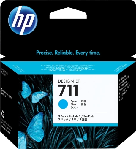 HP Original 711 / CZ134A Tintenpatrone Cyan 87ml 3-Pack