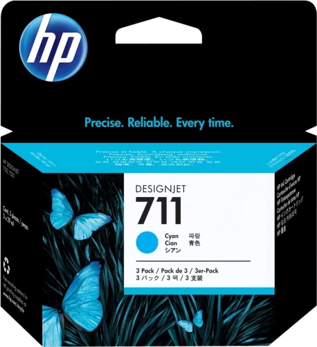 Original HP 711 / CZ134A Tinte Cyan 87ml 3-Pack