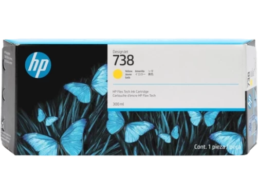 Original HP 676M8A / 738 Tinte Gelb 300ml