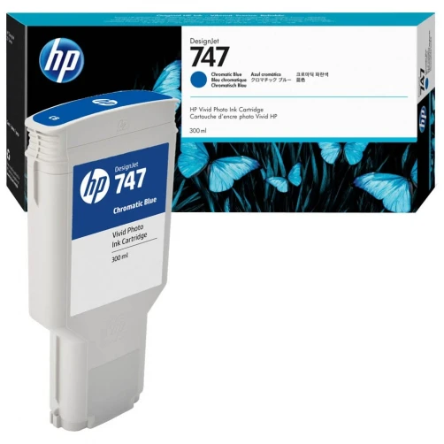 Original HP 747 / P2V85A Tinte Blau 300ml