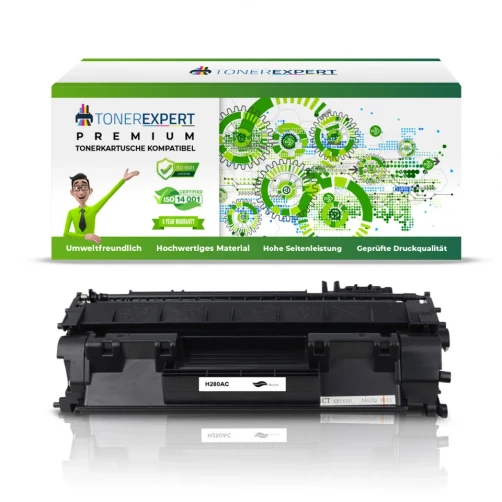 TONEREXPERT Premium Kompatibel für HP 80A / CF280A Tonerkartusche Schwarz bis zu 2700 Seiten