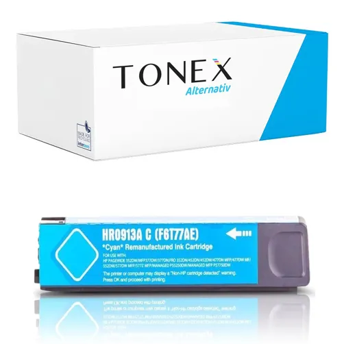 TONEREXPERT Premium Kompatibel für HP 913A / F6T77AE Tintenpatrone Cyan bis zu 3000 Seiten