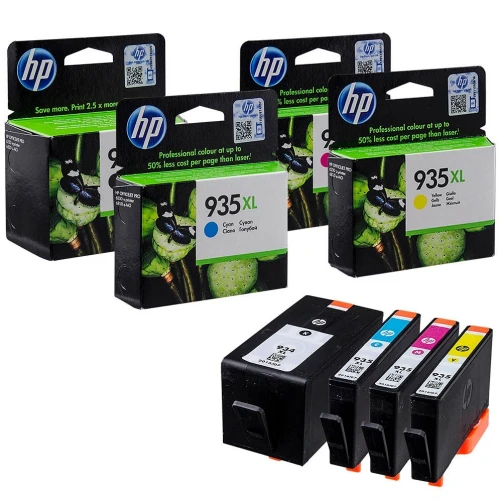 Original HP 934XL-935XL / X4E14AE Tinte Schwarz Cyan Magenta Gelb Multipack