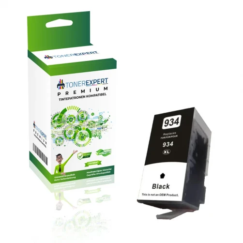TONEREXPERT Premium Kompatibel für HP 934XL / C2P23AE Tintenpatrone Schwarz bis zu 1000 Seiten
