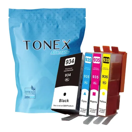 TONEX alternativ für HP 934XL-935XL Tinte Schwarz Cyan Magenta Gelb Spar-Set