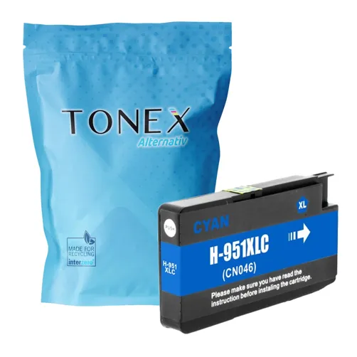 TONEX alternativ für HP 951XL / CN046AE Tinte Cyan bis zu 1500 Seiten