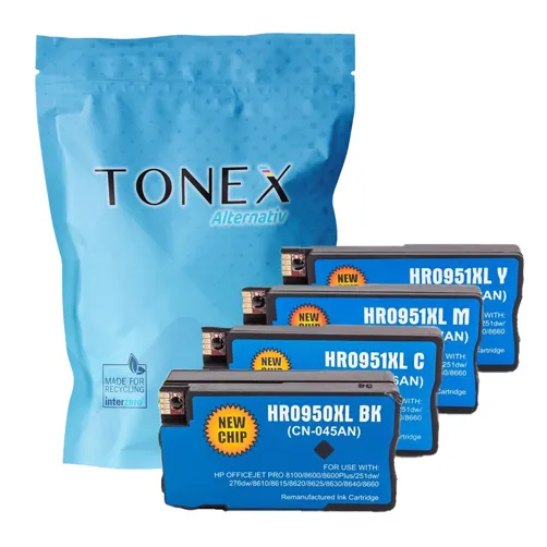 TONEX alternativ für HP 950XL+951XL / C2P43AE Tinte Multicolor Spar-Set