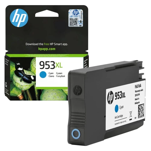 HP Original 953XL / F6U16AE Tintenpatrone Cyan bis zu 1600 Seiten 20ml