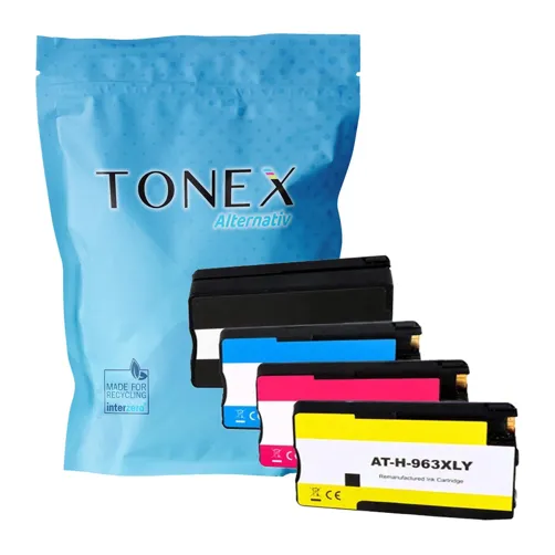 TONEX alternativ für HP 963XL Tinte Schwarz Cyan Magenta Gelb Spar-Set