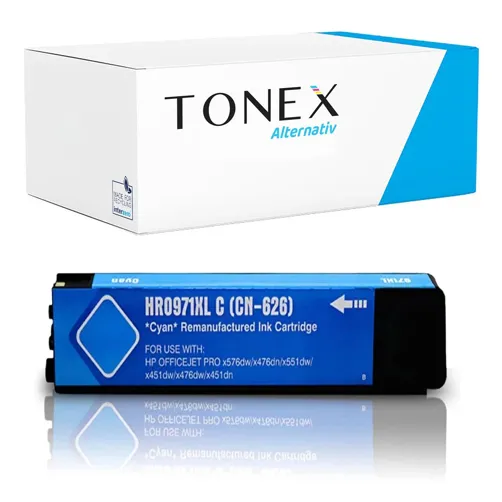 TONEREXPERT Premium Kompatibel für HP 971XL / CN626AE Tintenpatrone Cyan bis zu 6600 Seiten