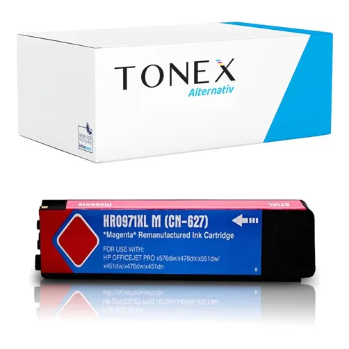 TONEREXPERT Premium Kompatibel für HP 971XL / CN627AE Tintenpatrone Magenta bis zu 6600 Seiten