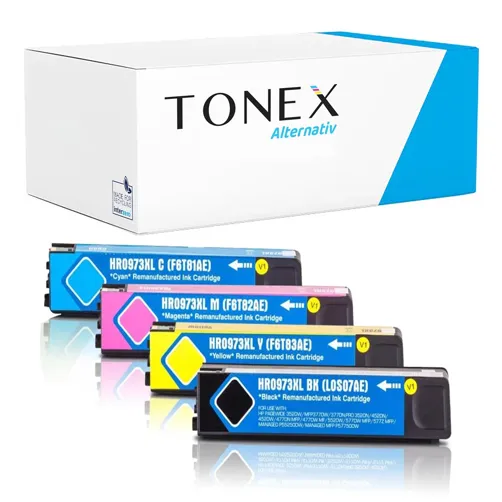 TONEREXPERT Premium Kompatibel für HP 973X Tintenpatrone Schwarz Cyan Magenta Gelb Multipack