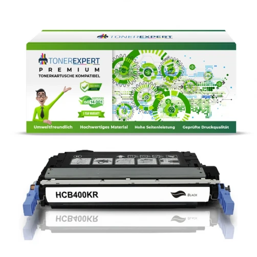 TONEREXPERT Premium Kompatibel für HP 642A / CB400A Tonerkartusche Schwarz bis zu 7500 Seiten