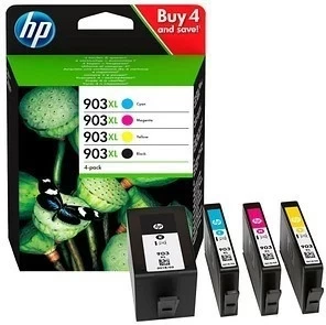 HP Original 907XL / 907XL Tintenpatrone Schwarz Cyan Magenta Gelb 4er-Pack