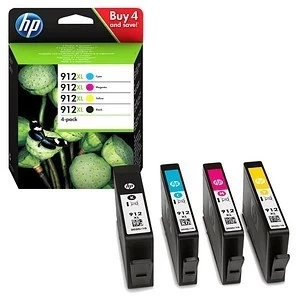 Original HP 912XL / 3YP34AE Tinte Schwarz Cyan Magenta Gelb Multipack