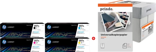 Original HP 207A MCVP 01 / 207A Tinte Schwarz Cyan Magenta Gelb bis zu 5100 Seiten
