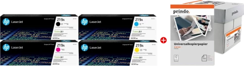 Original HP 219A MCVP / 219A Tinte Schwarz Cyan Magenta Gelb bis zu 4900 Seiten