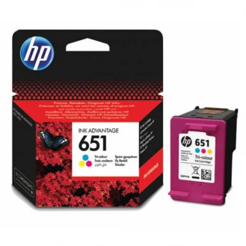 HP Original 651 / C2P11AE Tintenpatrone Multicolor bis zu 300 Seiten