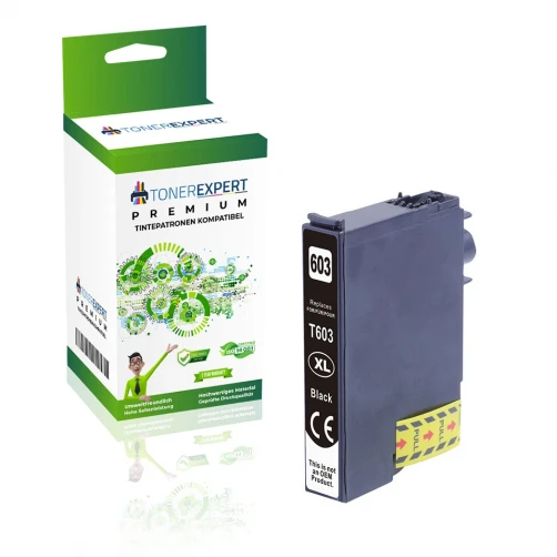 TONEX alternativ für Epson 603XLBK / C13T03A14010 Tinte Schwarz bis zu 500 Seiten