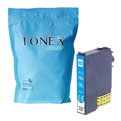 TONEREXPERT Premium Kompatibel für Epson 603XLC / C13T03A24010 Tintenpatrone Cyan bis zu 350 Seiten