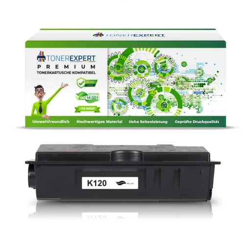 TONEREXPERT Premium Kompatibel für Kyocera TK-120BK Tonerkartusche Schwarz bis zu 7500 Seiten