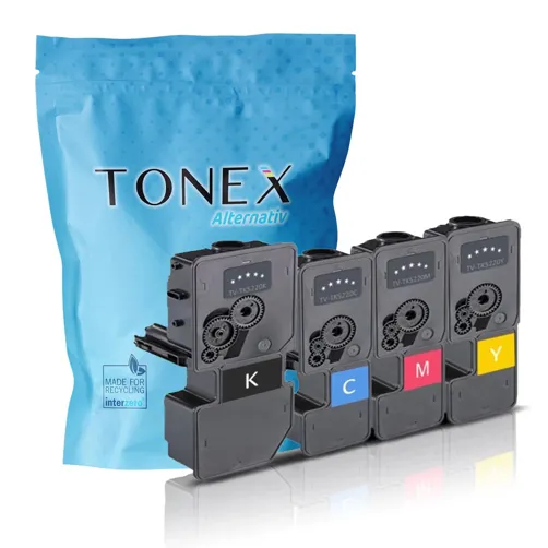 TONEREXPERT Premium Kompatibel für Kyocera TK-5220M4 Tonerkartusche Schwarz Cyan Magenta Gelb Spar-Set