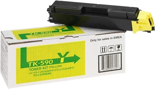 Original Kyocera TK-590Y / 1T02KVANL0 Toner Gelb bis zu 5000 Seiten