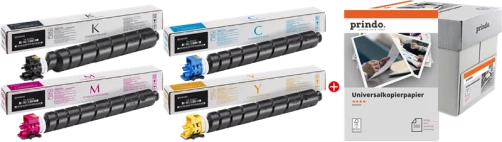 Original Kyocera TK-8345 MCVP 01 Toner Schwarz Cyan Magenta Gelb bis zu 56000 Seiten