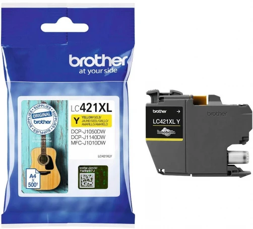 Original Brother LC-421XLY Tinte Gelb bis zu 500 Seiten