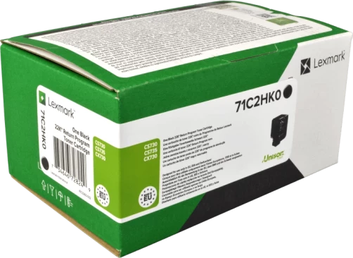 Original Lexmark CS/CX730/CS735 / 71C2HK0 Toner Schwarz bis zu 22000 Seiten