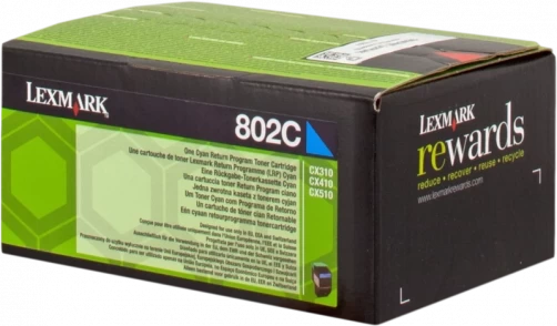 Original Lexmark 802 / 80C20C0 Toner Cyan bis zu 1000 Seiten