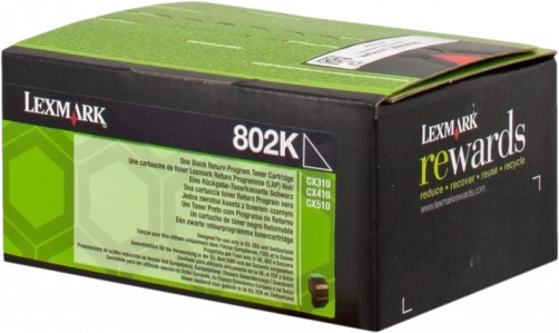 Original Lexmark 802 / 80C20K0 Toner Schwarz bis zu 1000 Seiten