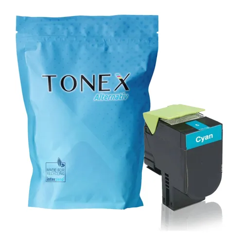 TONEX alternativ für Lexmark 802S / 80C2SC0 Toner Cyan bis zu 2000 Seiten