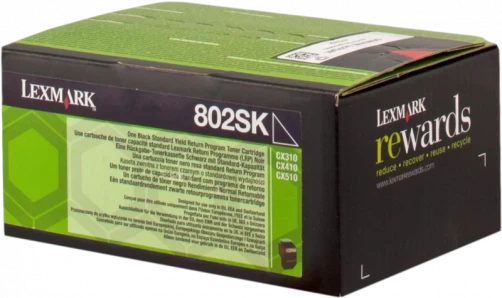 Original Lexmark 802S / 80C2SK0 Toner Schwarz bis zu 2500 Seiten