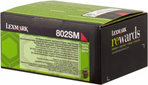 Original Lexmark 802S / 80C2SM0 Toner Magenta bis zu 2000 Seiten