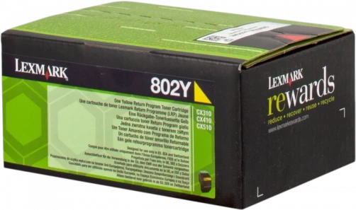 Original Lexmark 802 / 80C20Y0 Toner Gelb bis zu 1000 Seiten