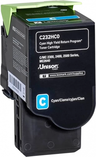 Original Lexmark C232HC0 Toner Cyan bis zu 2300 Seiten