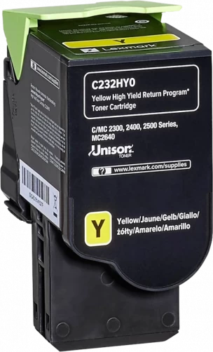 Original Lexmark C232HY0 Toner Gelb bis zu 2300 Seiten