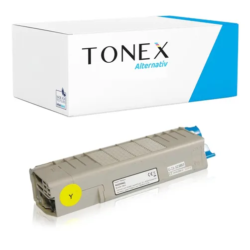 TONEREXPERT Premium Kompatibel für OKI 43324421Y Tonerkartusche Gelb bis zu 5000 Seiten